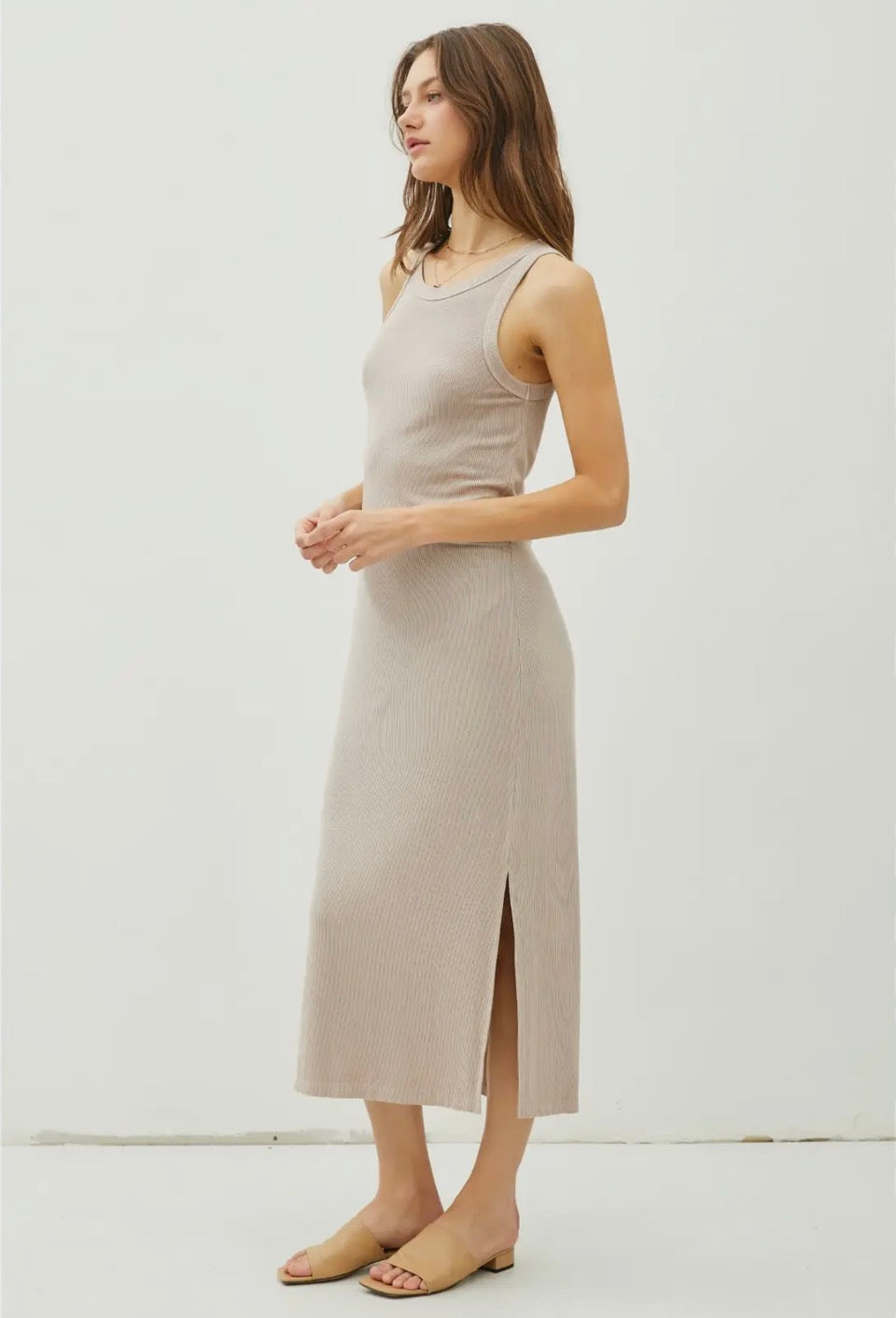 Greige Tank Dress