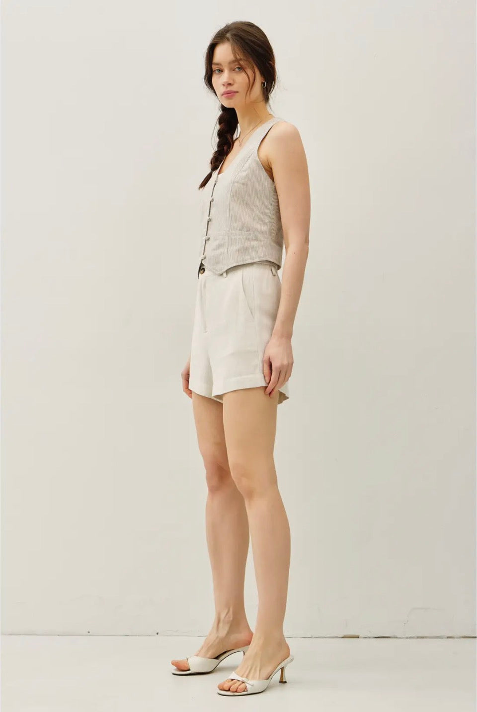 Khaki Stripe Vest