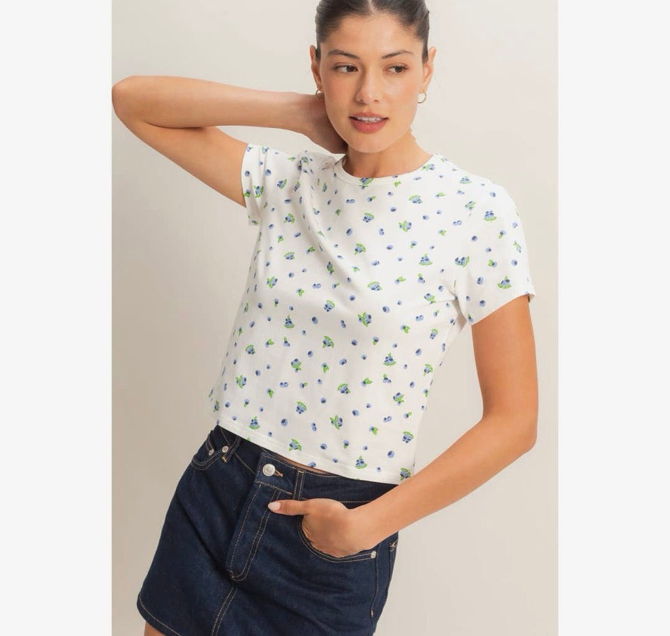 Blueberry Crew Tee