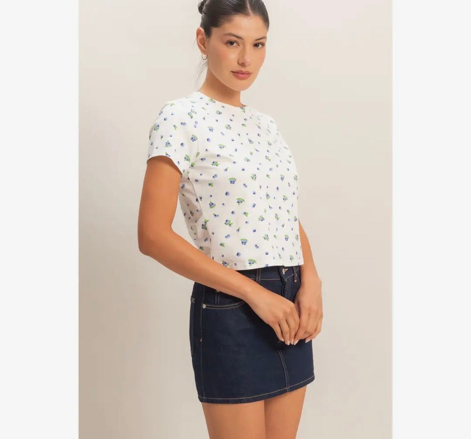 Blueberry Crew Tee