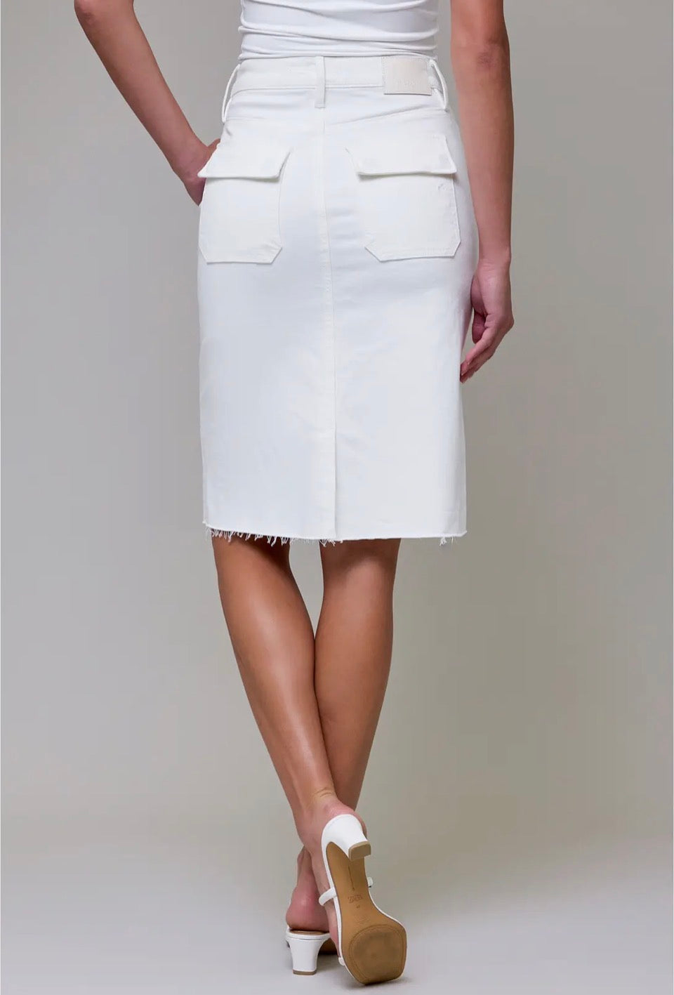 Pearl Midi Denim Skirt
