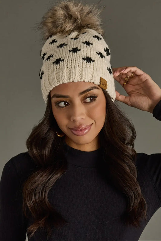 Cream Fleur De Lis Pom