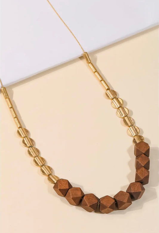 Beige Wood Beads