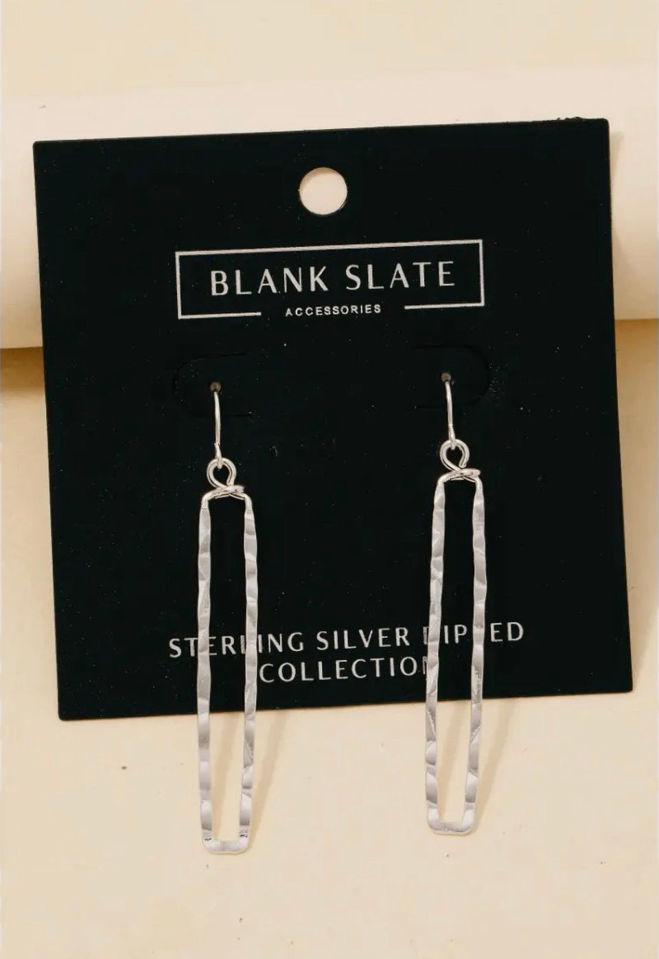Sterling Silver Hammered Dangle Earrings