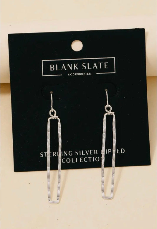 Sterling Silver Hammered Dangle Earrings