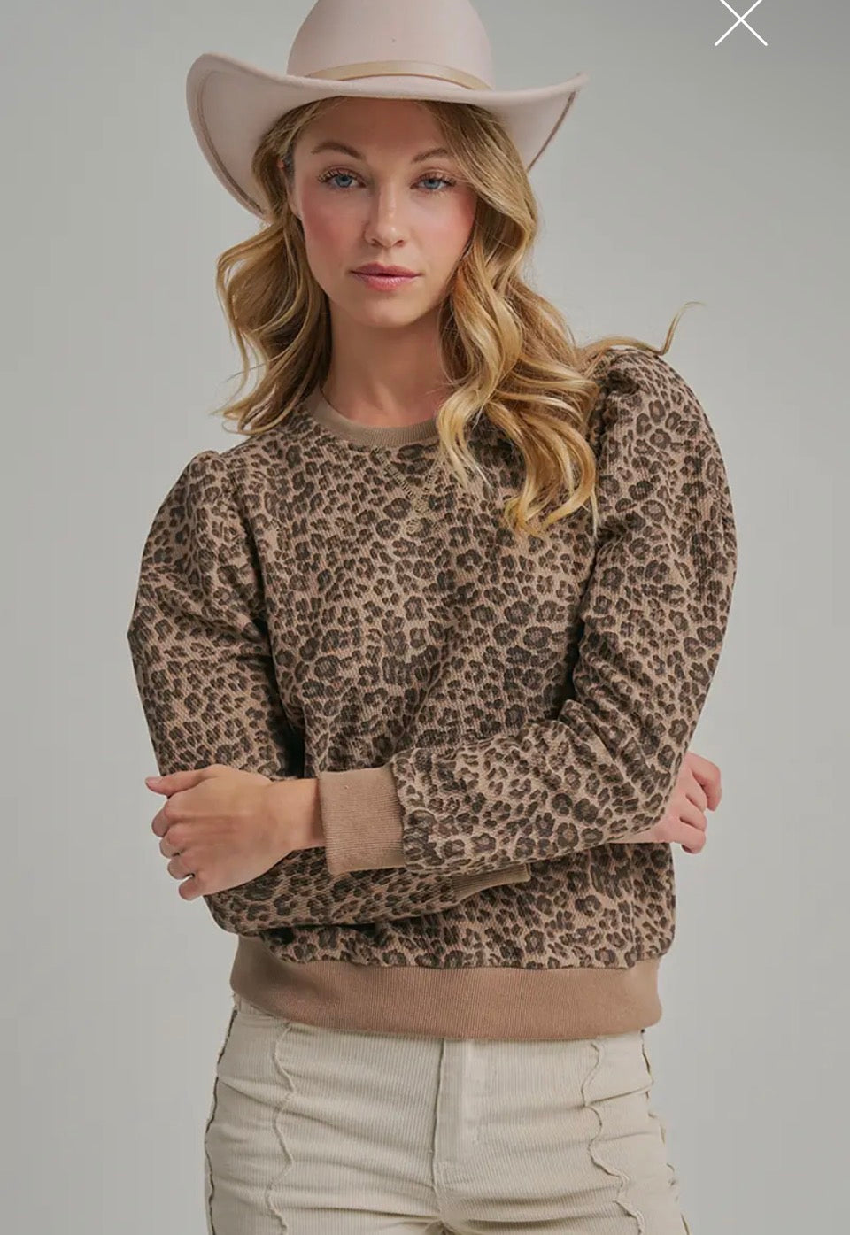 Leopard Puff Sleeve