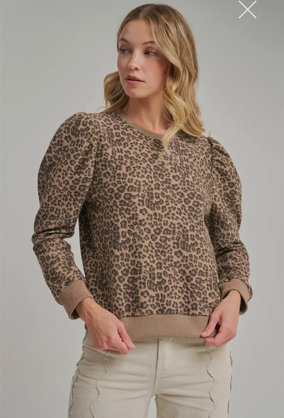 Leopard Puff Sleeve