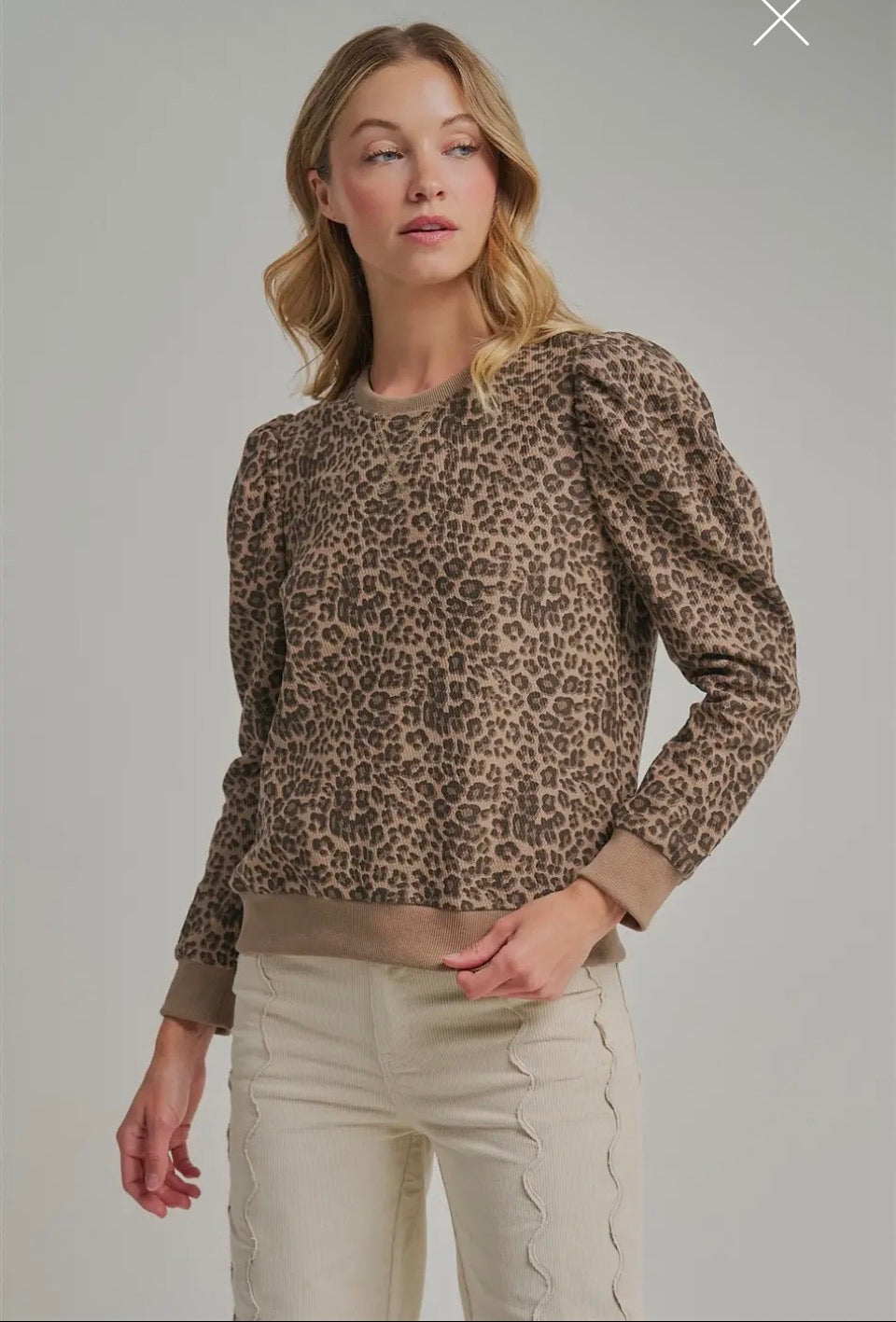 Leopard Puff Sleeve