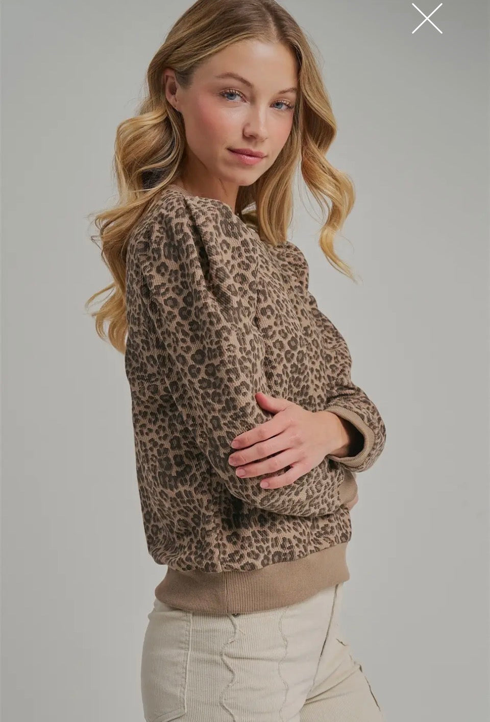 Leopard Puff Sleeve
