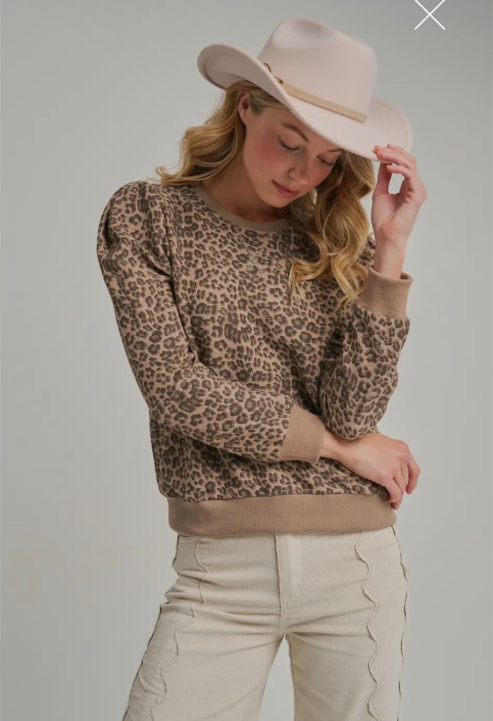 Leopard Puff Sleeve