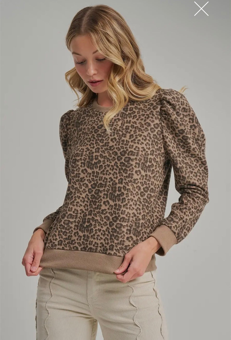 Leopard Puff Sleeve