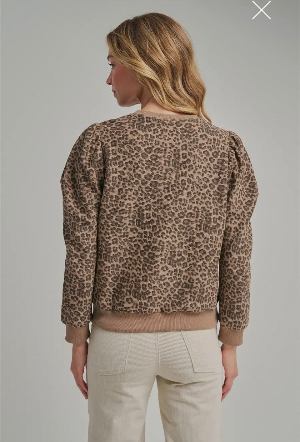Leopard Puff Sleeve