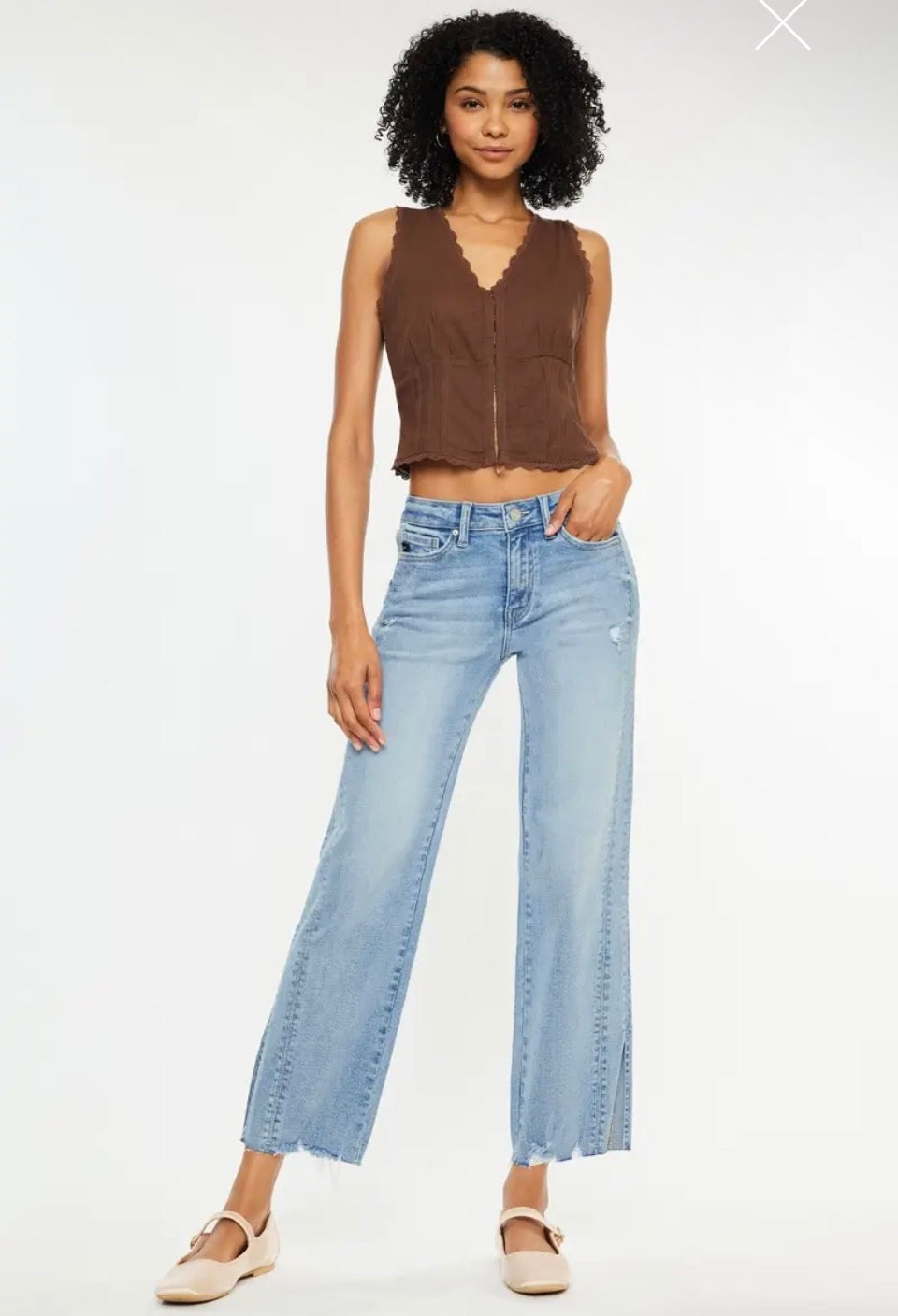 KC MID RISE STRAIGHT MED WASH