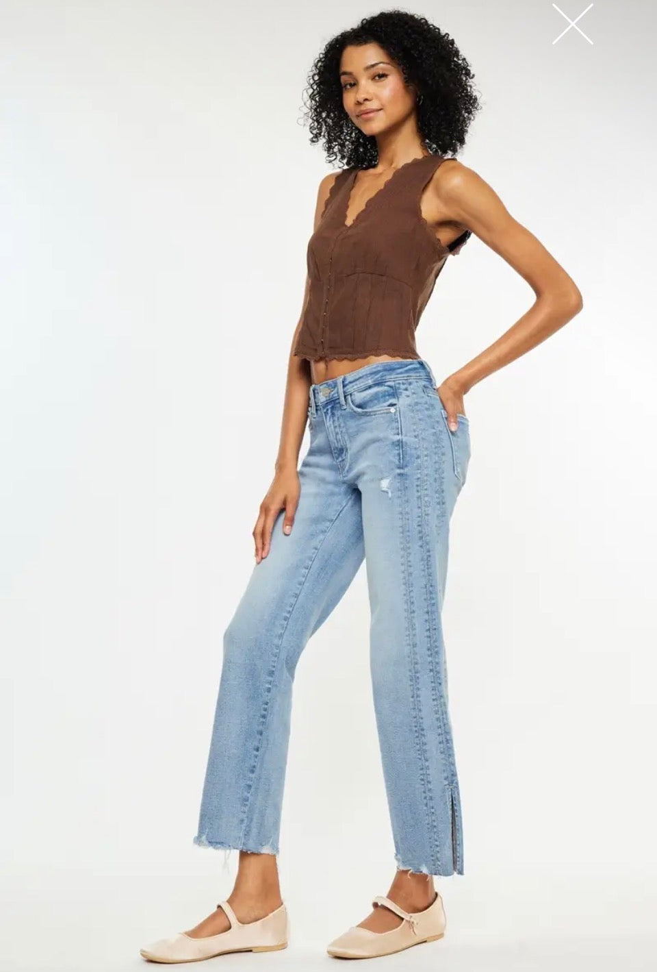 KC MID RISE STRAIGHT MED WASH