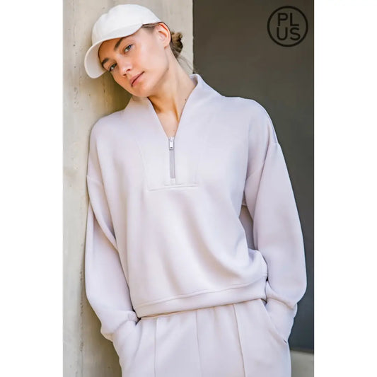 Curvy Scuba Half Zip