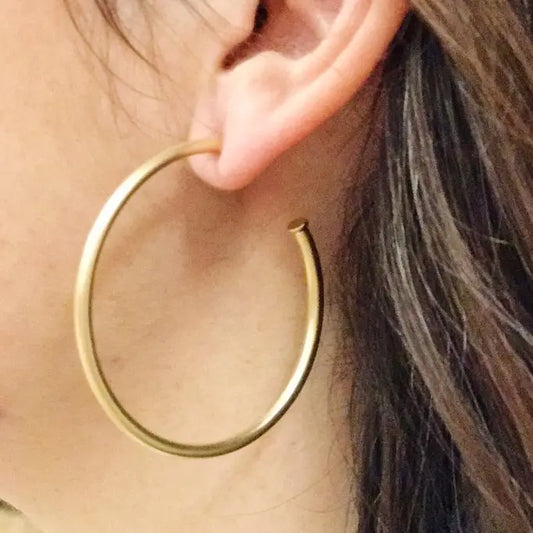 Best Of Hoops Earrings Gold Matte