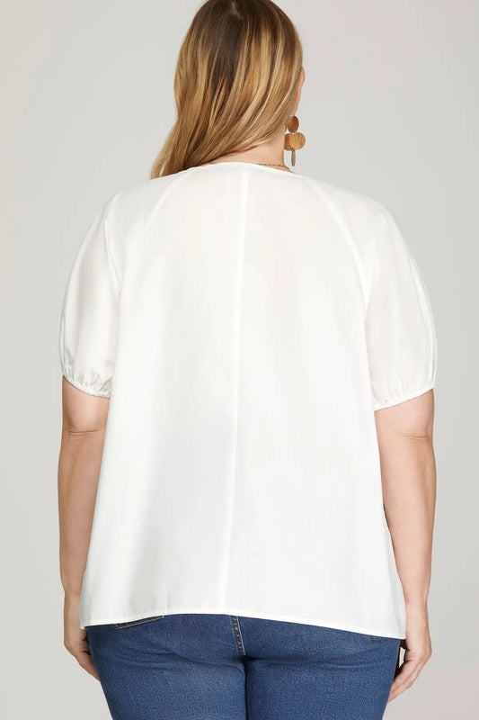 Curvy Off White Poplin