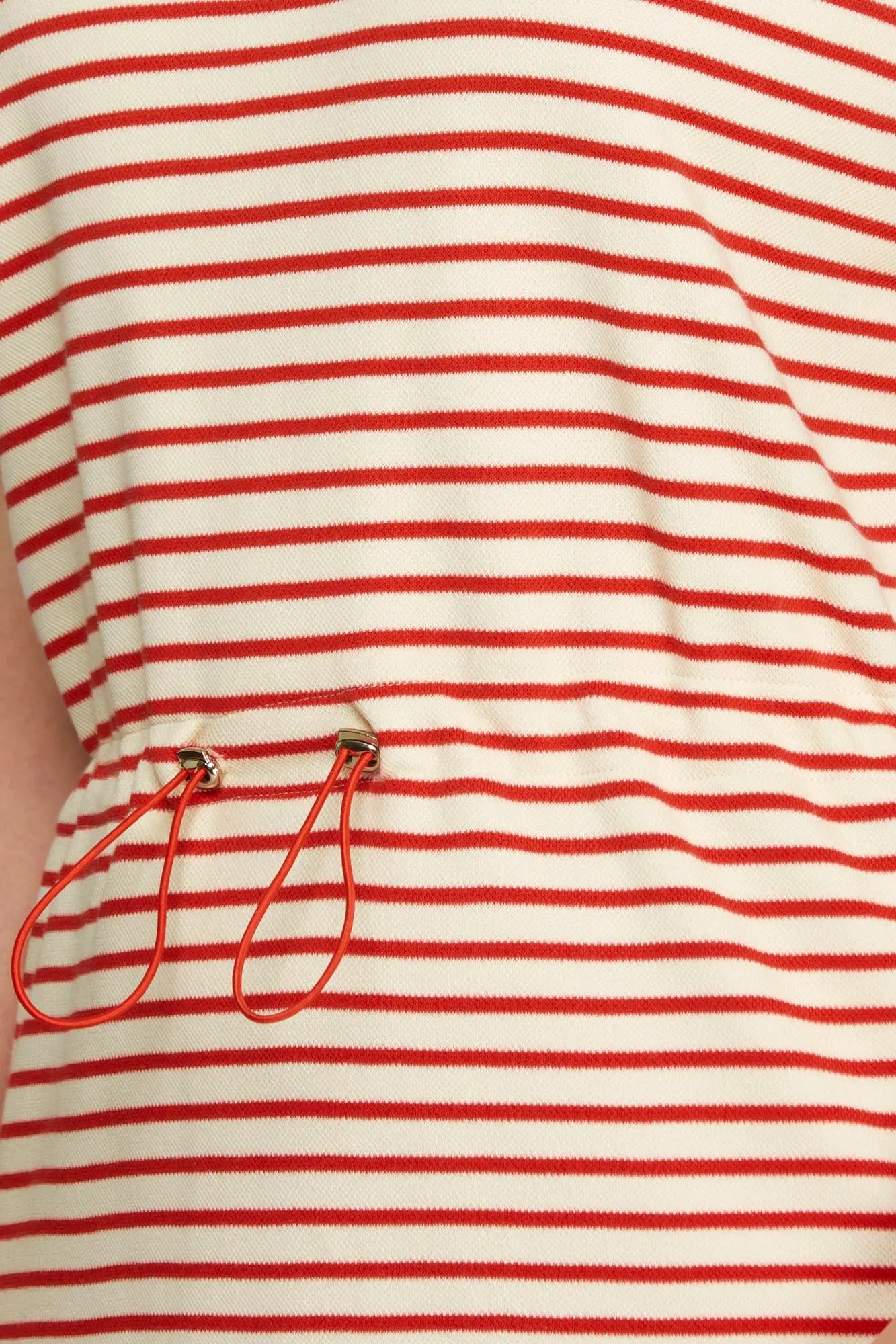 Curvy Red & Cream Stripe Tshirt Dress