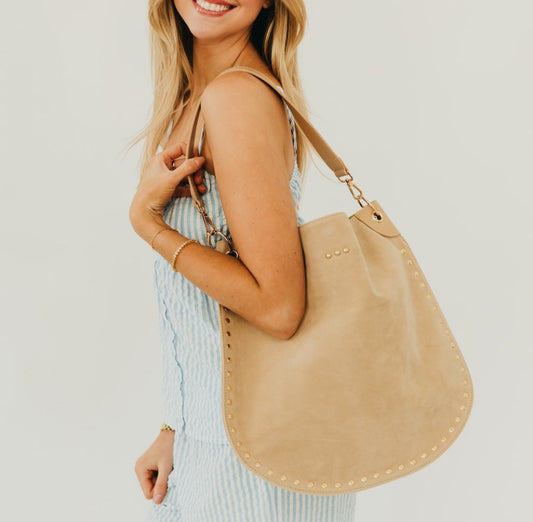 Rosalie Suede Hobo Oat