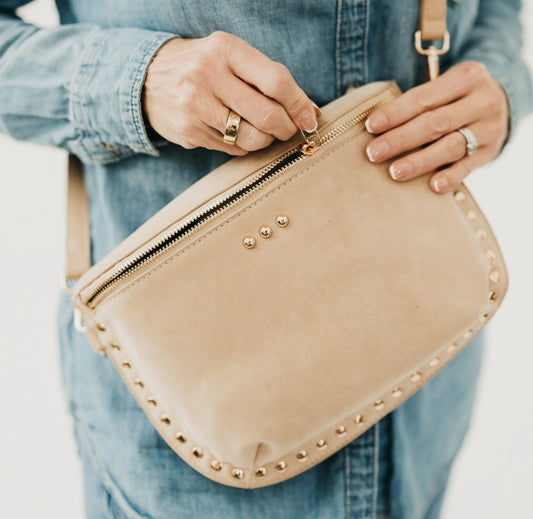 Sabrina Suede Studded Bum Bag