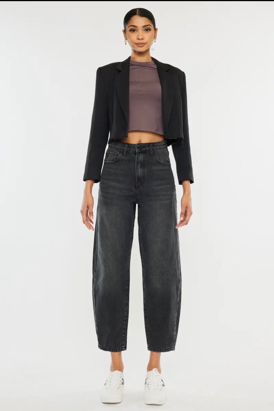 KC Dark Grey High Rise Balloon Jean