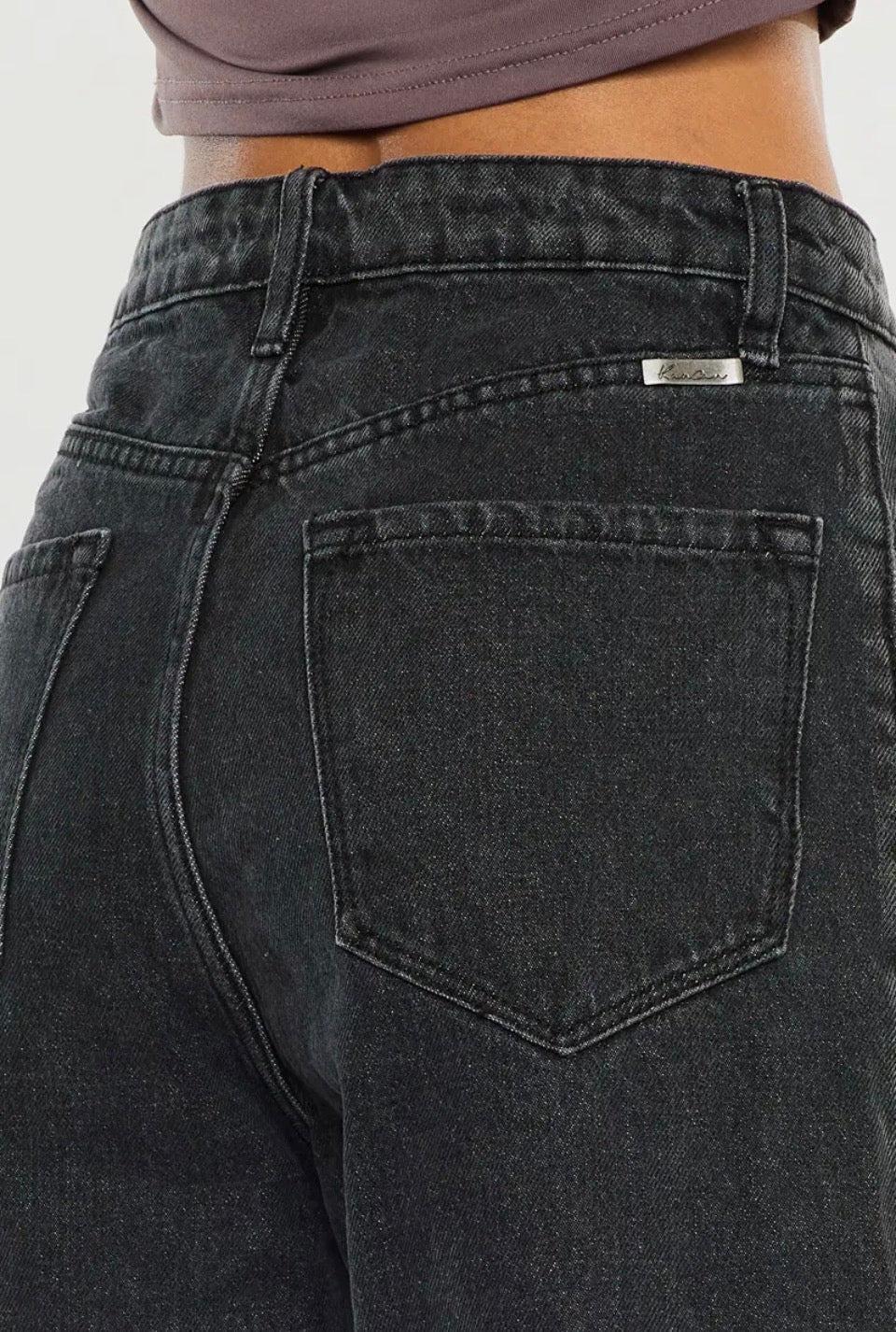 KC Dark Grey High Rise Balloon Jean