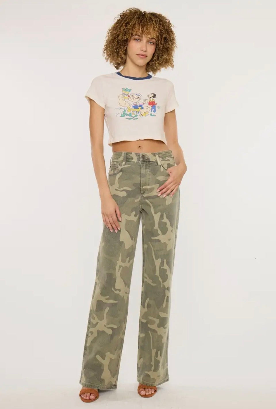 KC Camo Wide Leg Jeans
