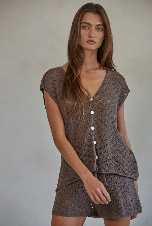 Chocolate Knit Shorts