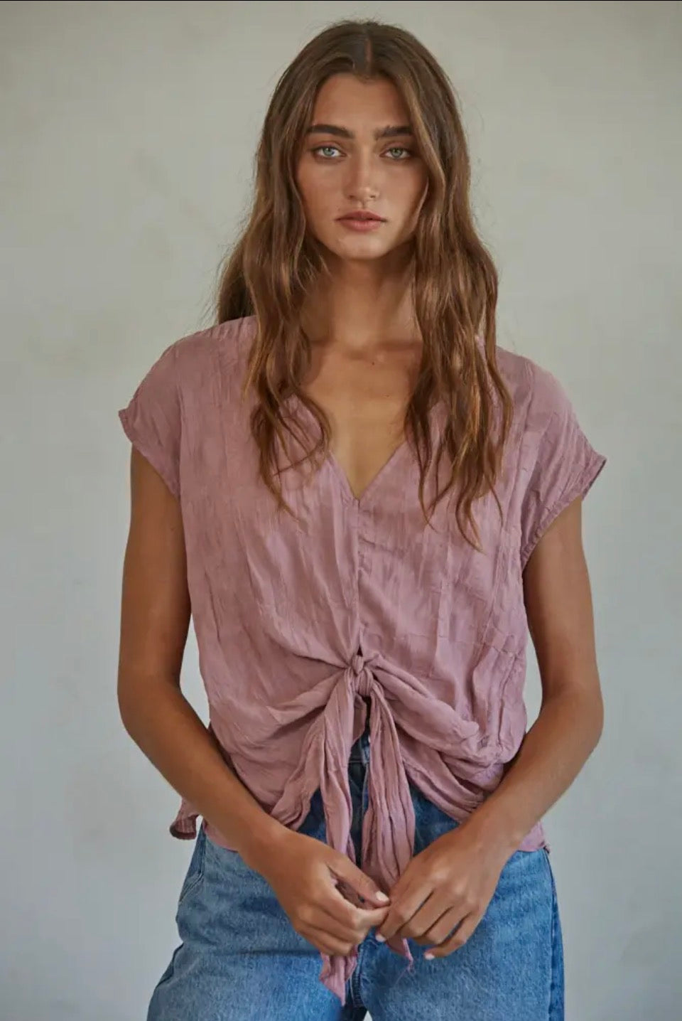 Layla Mauve Tie Top