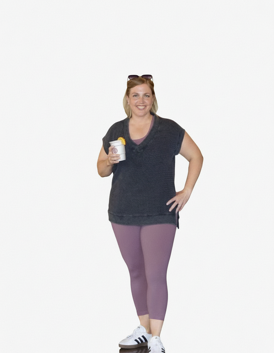 Chunky Mineral Washed Waffle Tee