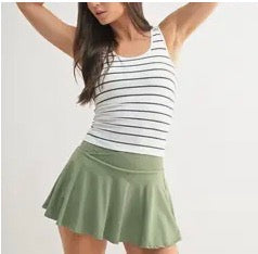 Striped Ribbed Brami Tank