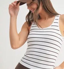 Striped Ribbed Brami Tank