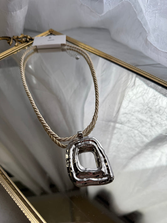 Suzi Abstract Square Rope Necklace
