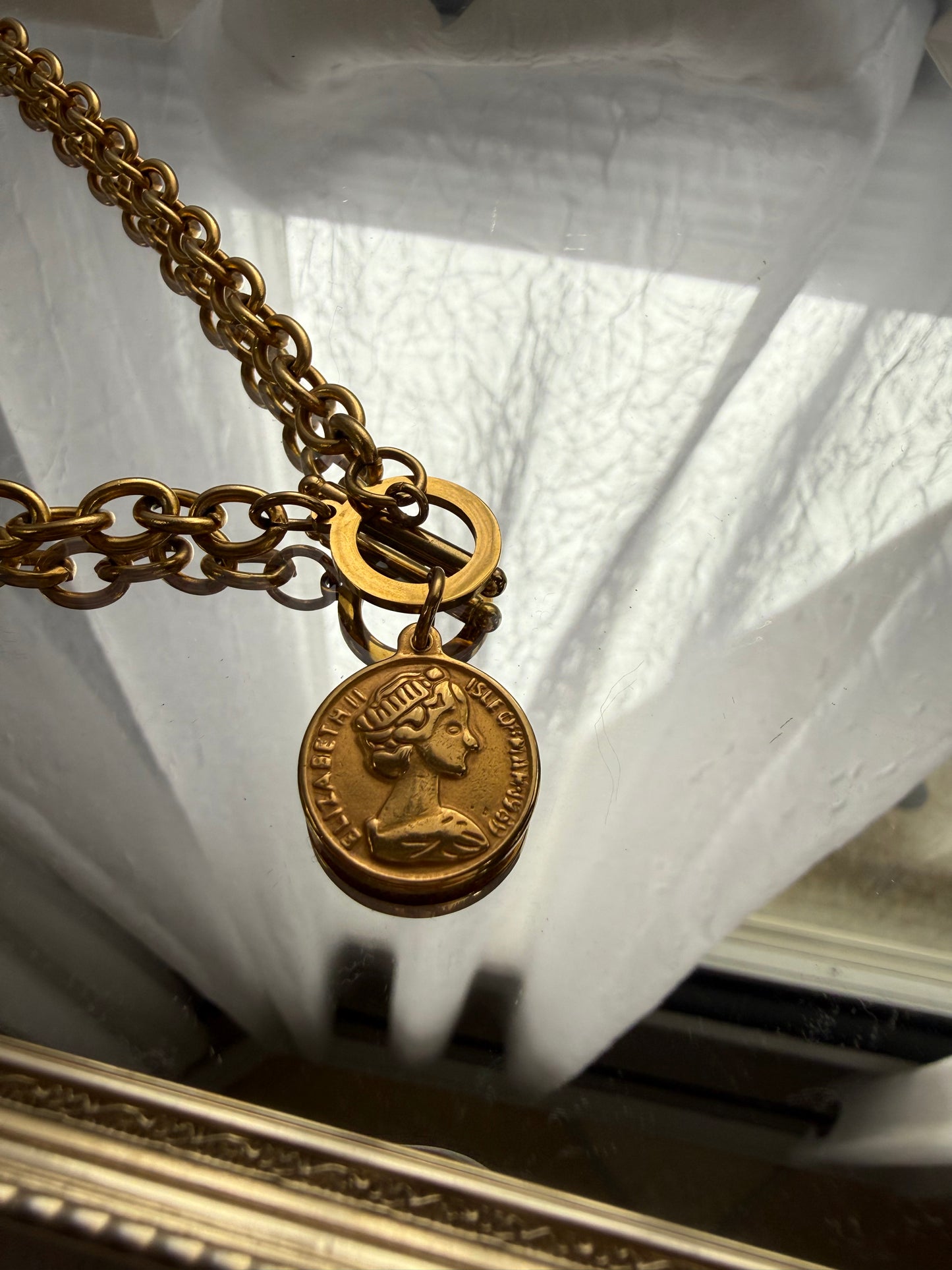 Gold Coin Chain Necklace