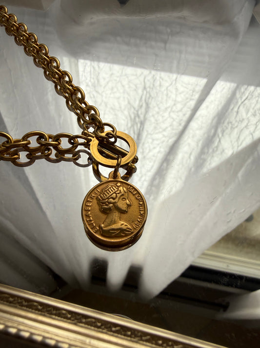 Gold Coin Chain Necklace