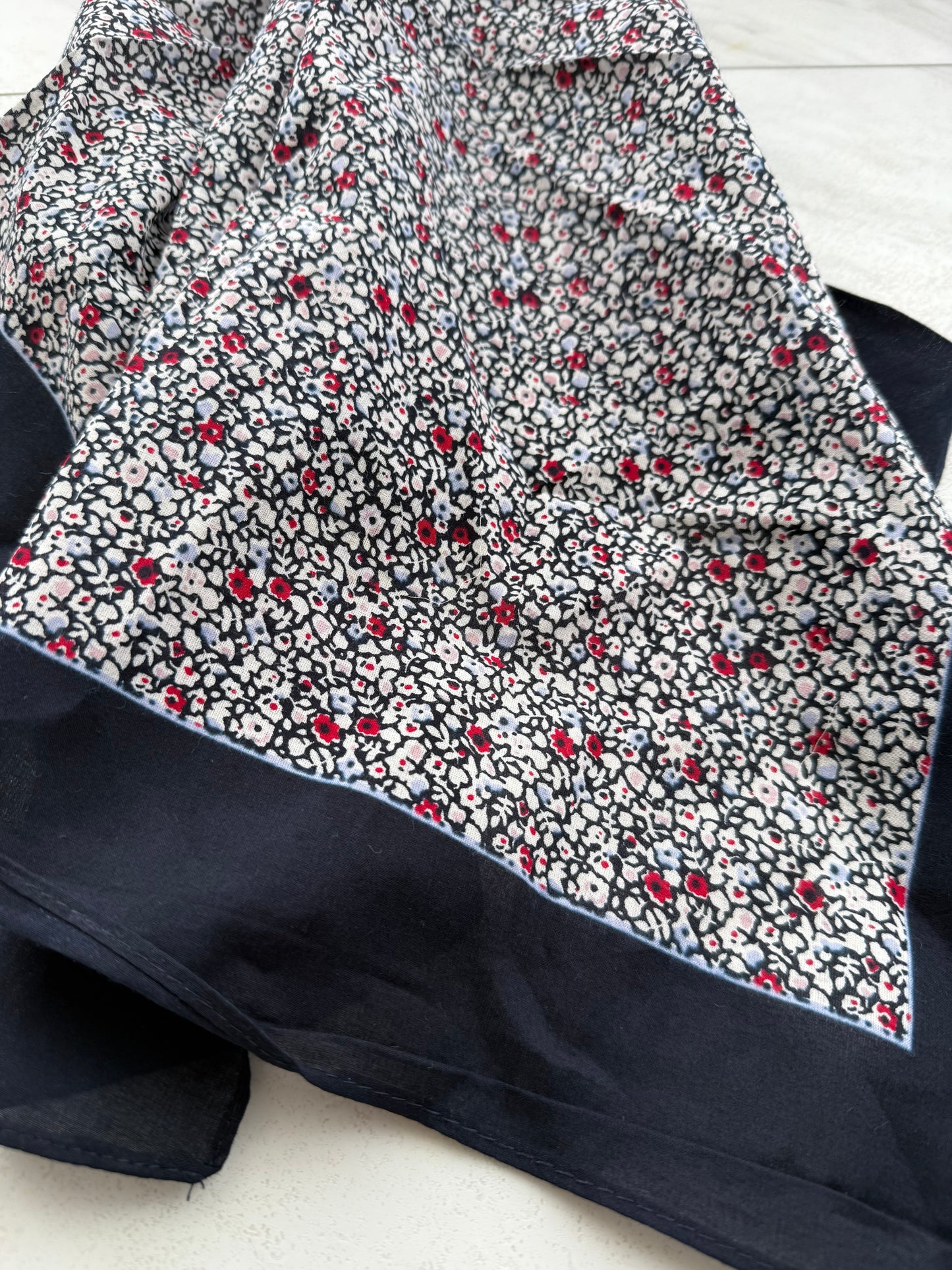 Floral Navy Bandana
