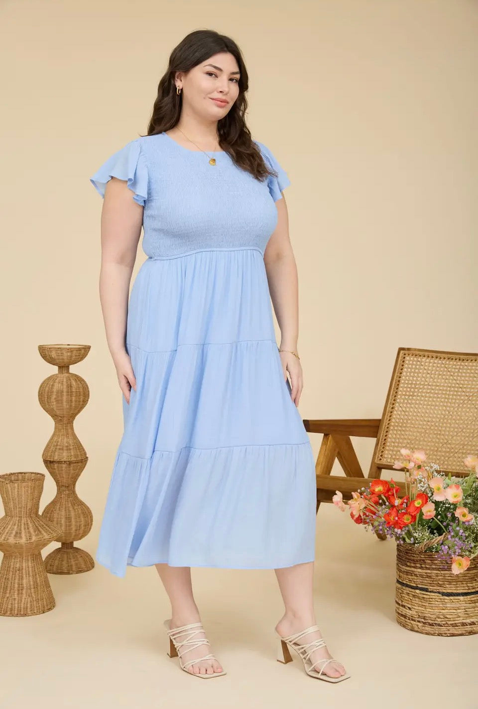 Curvy Skye Midi Dress