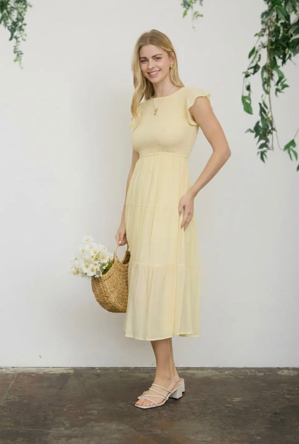 Sonnie Smocked Midi Dress
