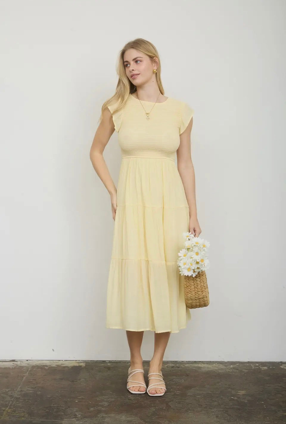 Sonnie Smocked Midi Dress