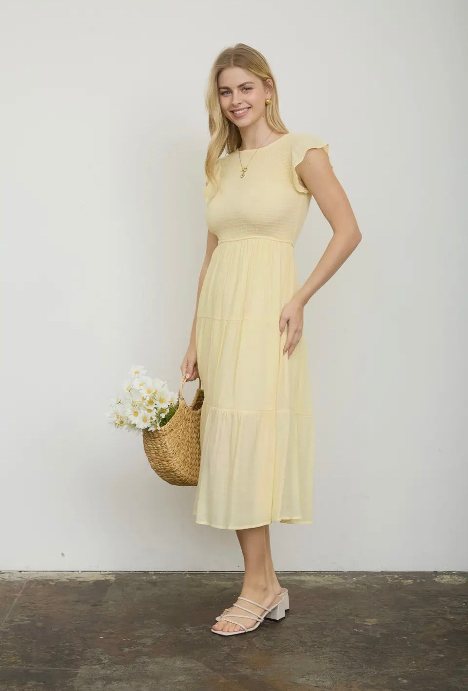 Sonnie Smocked Midi Dress