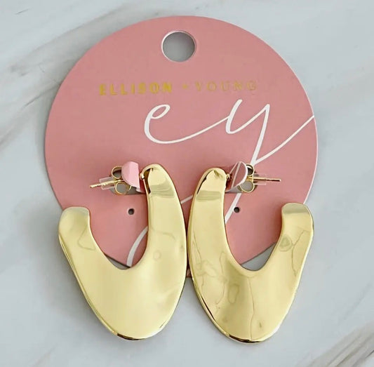 Polished Art Hoops