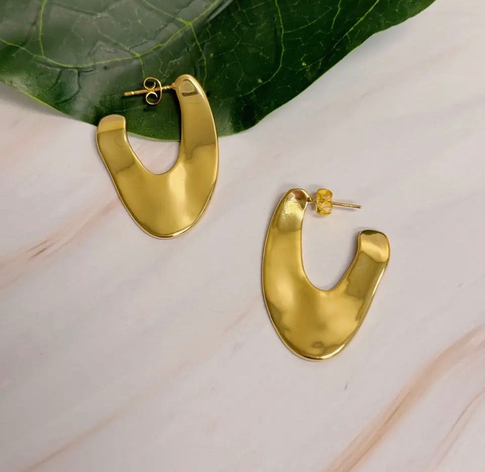 Polished Art Hoops