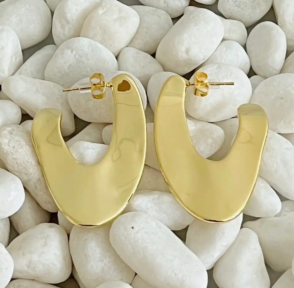 Polished Art Hoops
