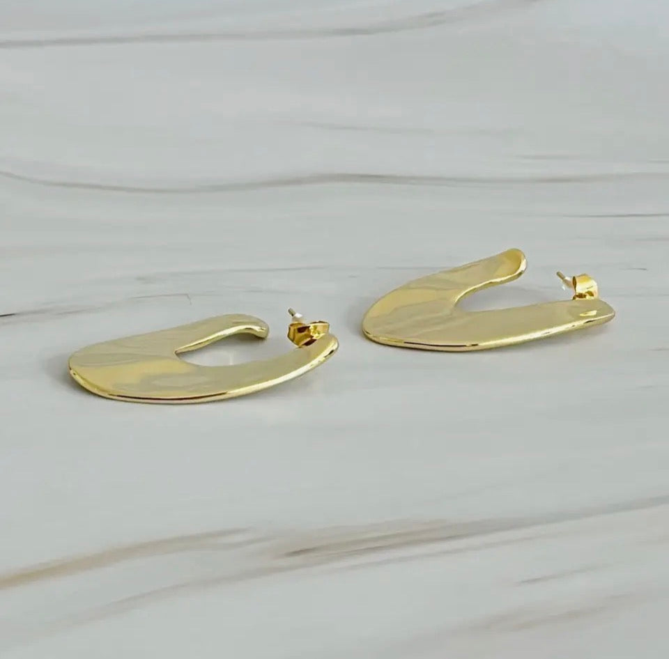 Polished Art Hoops