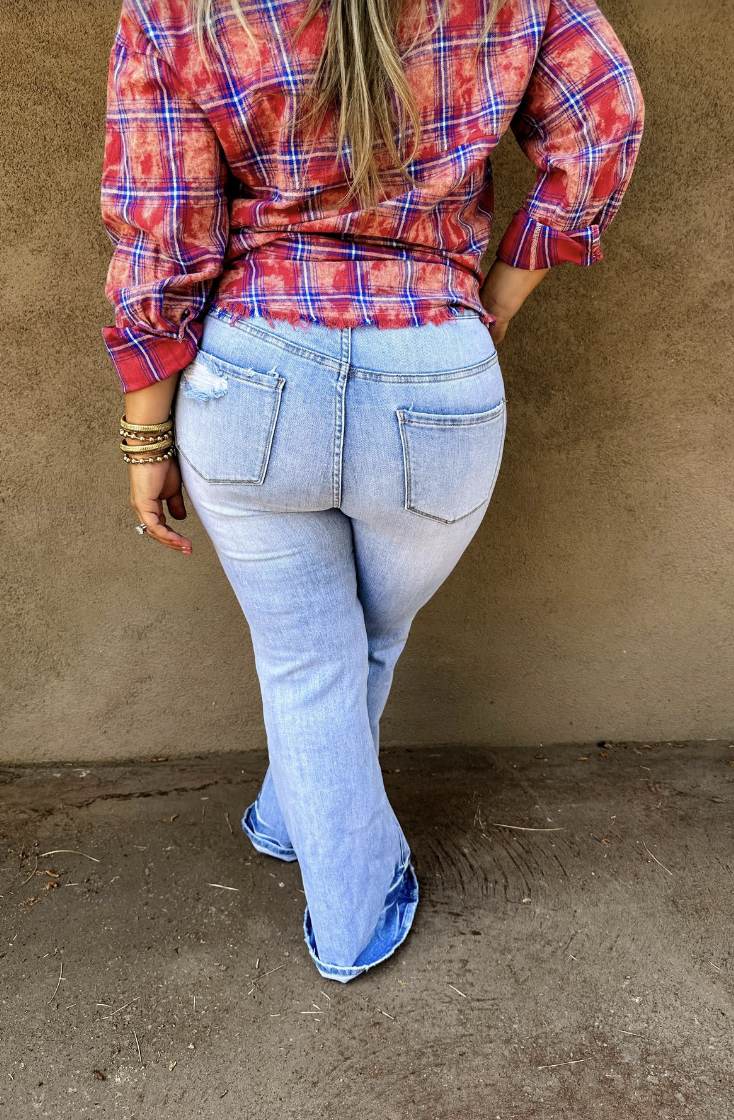Shiloh Distressed Flare Jean