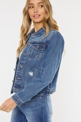 KC Distressed Denim Jacket