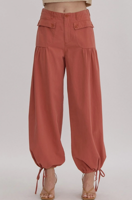 Mid-Rise Rust Pants