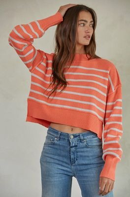 Salmon Striped Sweater
