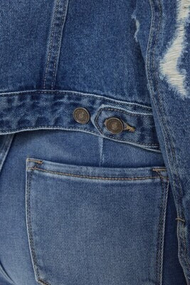 KC Distressed Denim Jacket