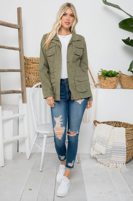 Olive Anorak Jacket